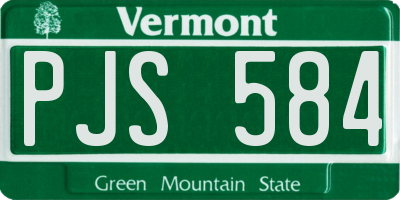 VT license plate PJS584