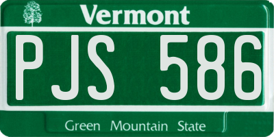 VT license plate PJS586