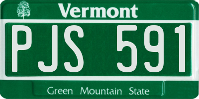 VT license plate PJS591