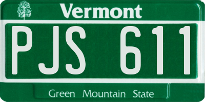 VT license plate PJS611