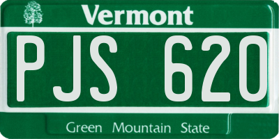 VT license plate PJS620