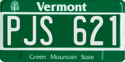 VT license plate PJS621