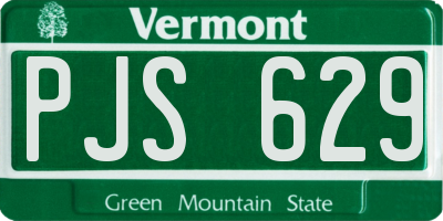 VT license plate PJS629