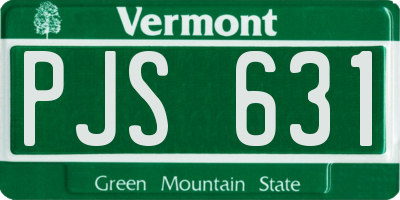 VT license plate PJS631