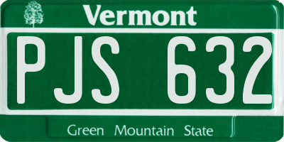 VT license plate PJS632