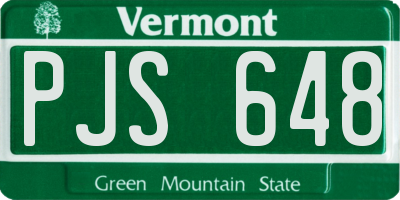 VT license plate PJS648