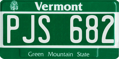 VT license plate PJS682