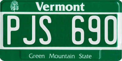VT license plate PJS690