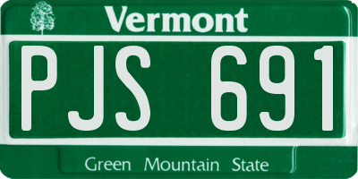 VT license plate PJS691