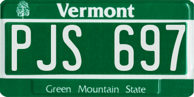 VT license plate PJS697