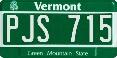 VT license plate PJS715