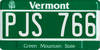 VT license plate PJS766