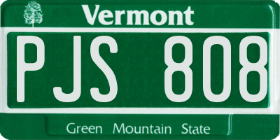 VT license plate PJS808