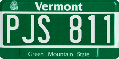 VT license plate PJS811