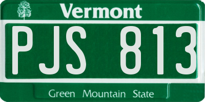 VT license plate PJS813