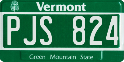 VT license plate PJS824