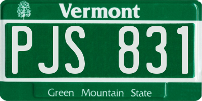 VT license plate PJS831
