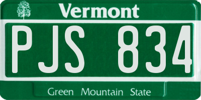 VT license plate PJS834
