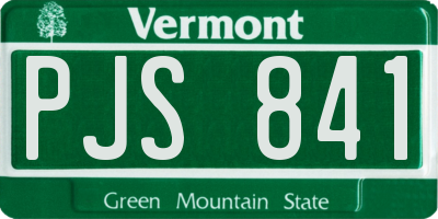 VT license plate PJS841