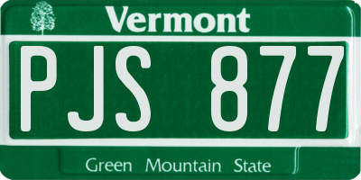 VT license plate PJS877