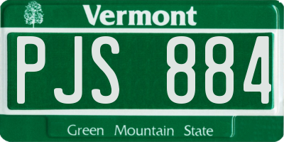 VT license plate PJS884