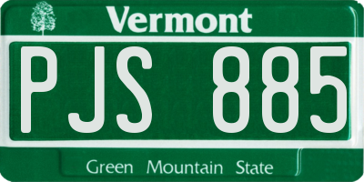 VT license plate PJS885