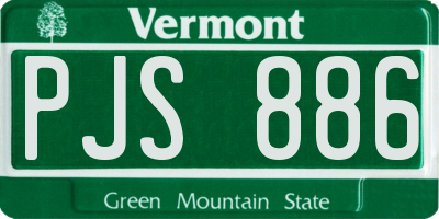 VT license plate PJS886