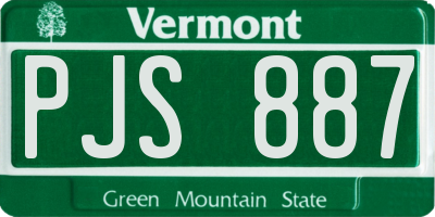 VT license plate PJS887