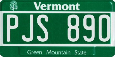 VT license plate PJS890