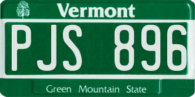 VT license plate PJS896