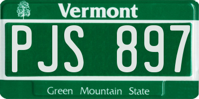 VT license plate PJS897