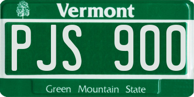 VT license plate PJS900