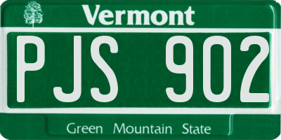 VT license plate PJS902