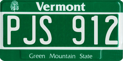 VT license plate PJS912