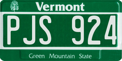 VT license plate PJS924