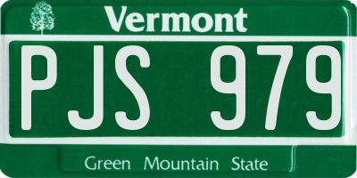 VT license plate PJS979