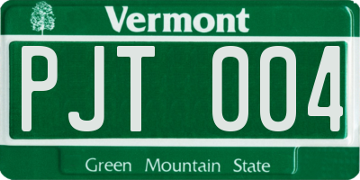 VT license plate PJT004