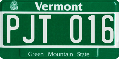 VT license plate PJT016