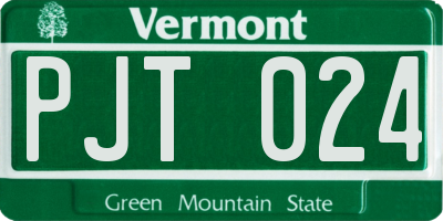 VT license plate PJT024