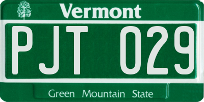 VT license plate PJT029