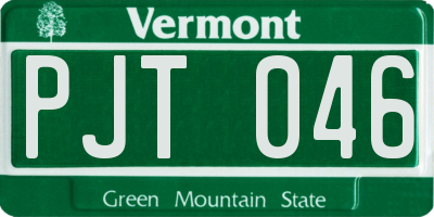 VT license plate PJT046