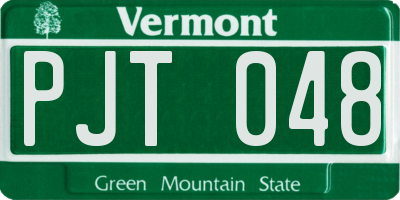 VT license plate PJT048