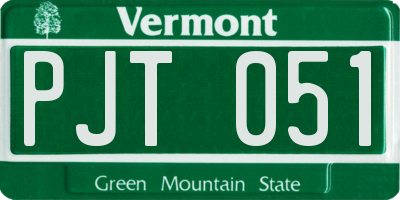 VT license plate PJT051