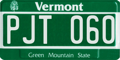 VT license plate PJT060