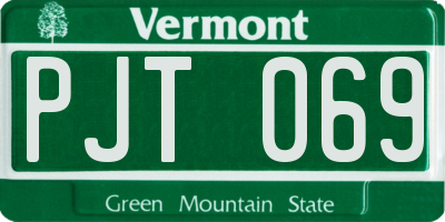 VT license plate PJT069
