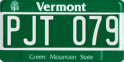 VT license plate PJT079
