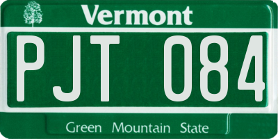 VT license plate PJT084