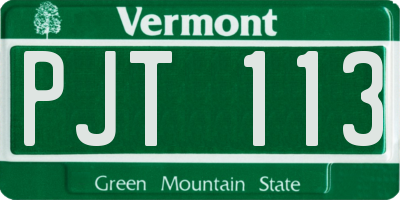 VT license plate PJT113