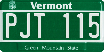 VT license plate PJT115