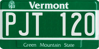 VT license plate PJT120